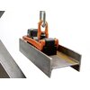 Image of the  Lifting Magnet Permanent TML 250kg in action lifting a beam