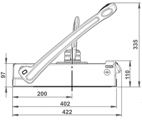 Lifting Magnet Permanent TML 500kg specifications diagram