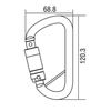 Karabiner Steel Triple Action
