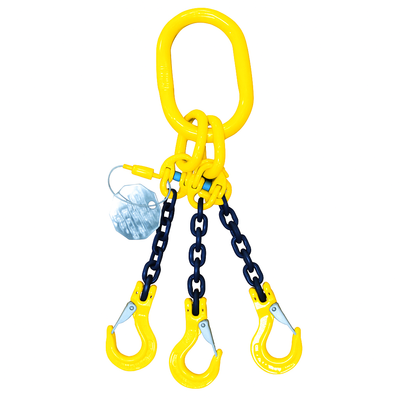 3-leg chain sling with clevis sling hooks