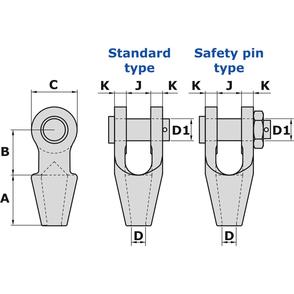 GN SO2 Open Spelter Socket