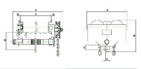 Global Geared Trolleys specifications and diagram