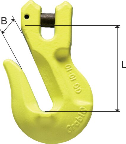 Grabiq Grab Hook GG with Clevis measurements