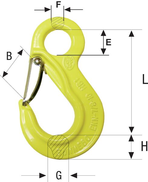 Gunnebo Sling Hook EKN with Latch specifications