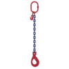One leg chain sling with SCL safety hook
