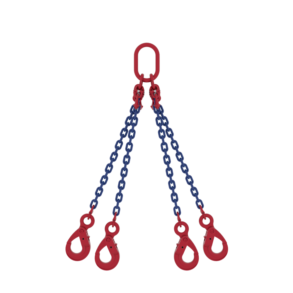 Chain Sling Powertex 4-leg with Safety Hooks, Grade 10
