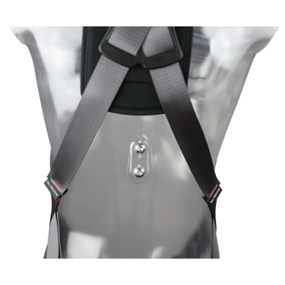Straps on the rear of the harness
