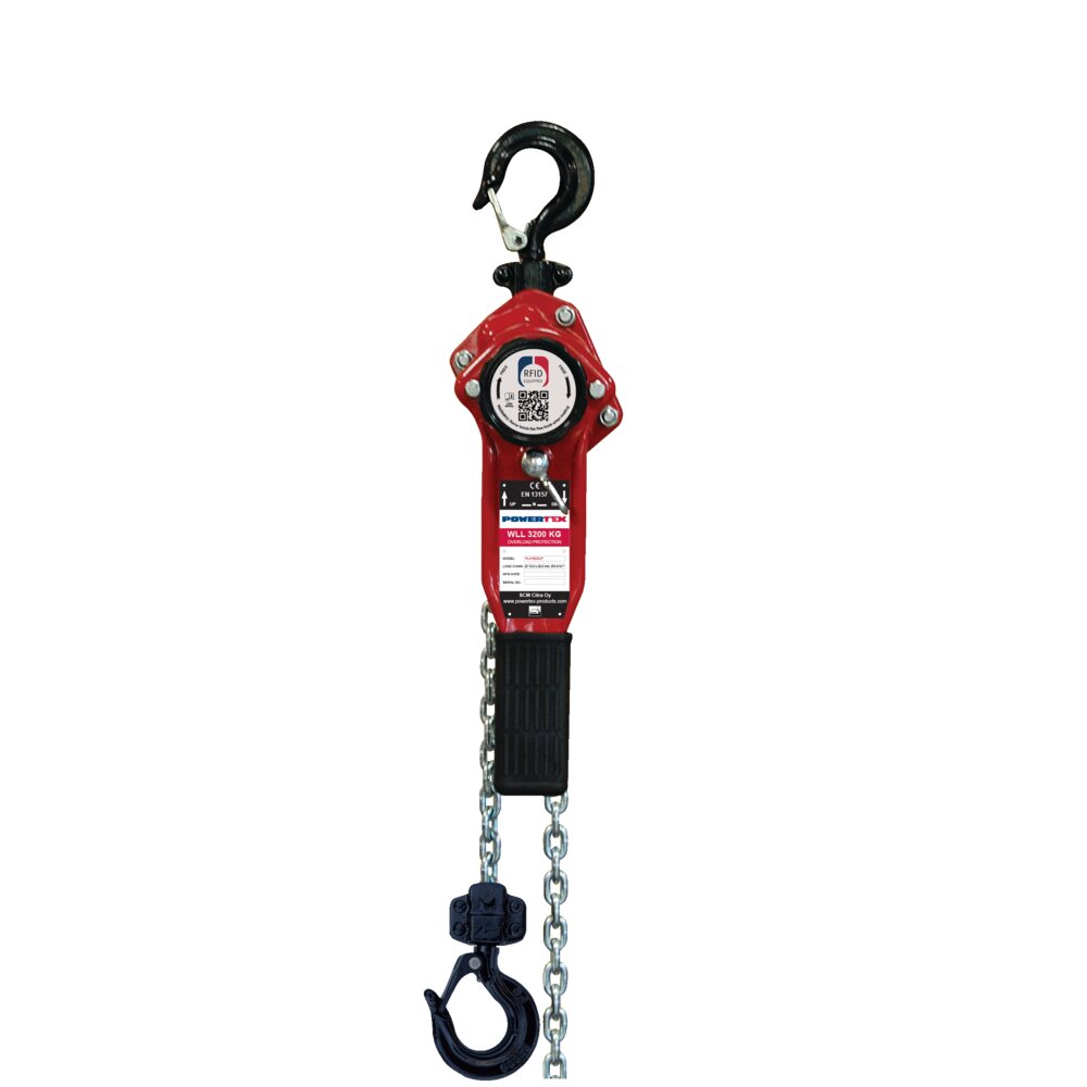 Lever Hoist POWERTEX PLH-S2OLP with Ball Bearing Hook