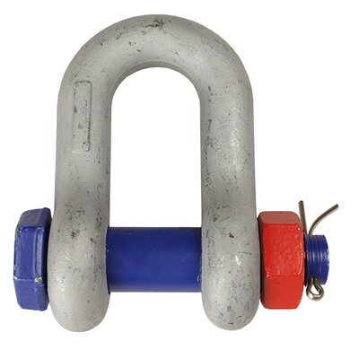 Dee Shackle POWERTEX PDSB, with nut and stainless steel cotter pin