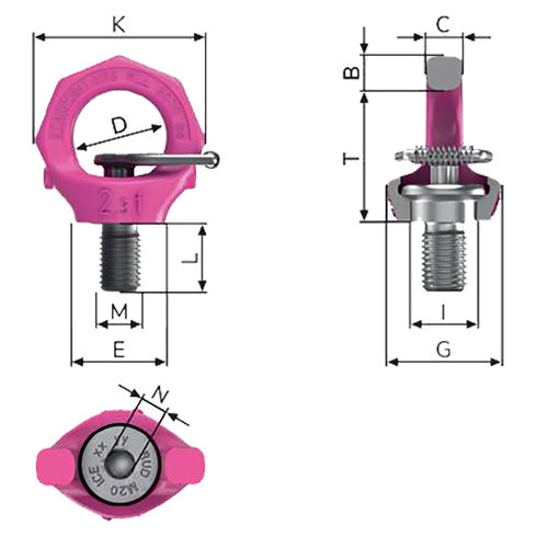 Lifting Eye Starpoint RUD VRS-F specifications and measurements