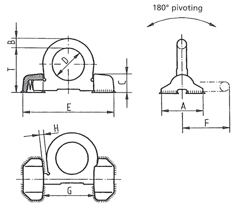 Weld-on Lifting Device RUD VRBSS specifications drawing
