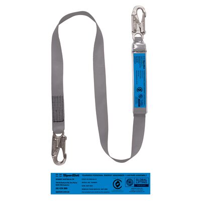 The 3053 GLG is an energy-absorbing lanyard designed with back-up straps for added safety