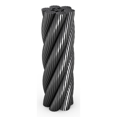 Steel wire rope - 6xK36WS-IWRC Compacted