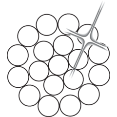 Stainless steel 1x19 wire rope cross section Spiral strand 1x19 stainless