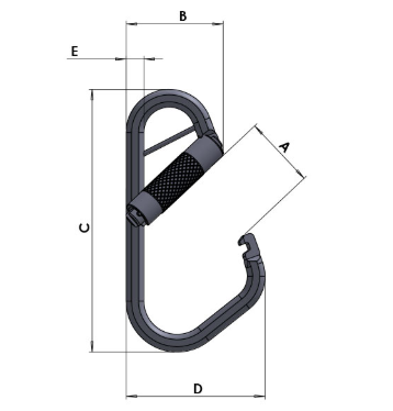 Entertainment Rigging Carabiner drawing