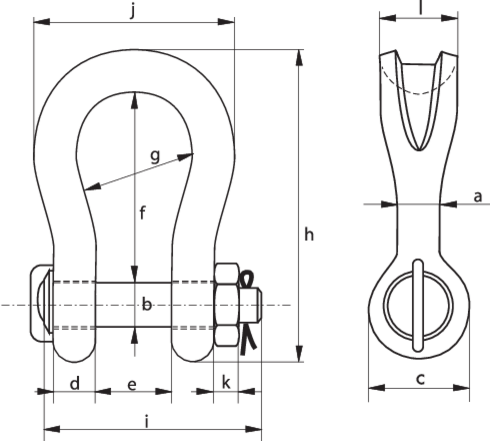 Sling Shackle P-6033 specifications