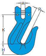 High-quality Grade 10 Yoke Clevis Lifting Grab Hook X-042 drawing