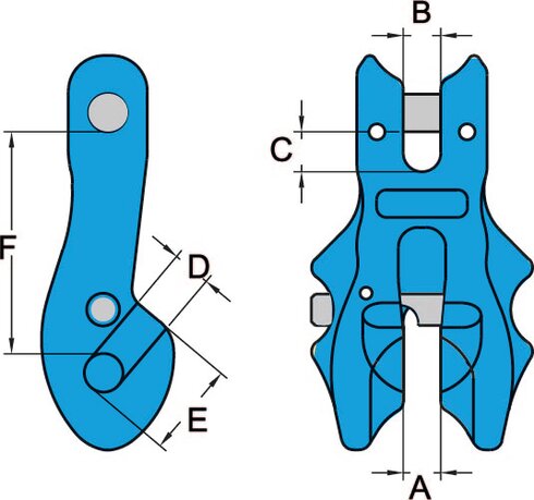 YOKE Clevis Clutch Locking Type X-061 drawing