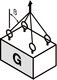 This is a force form diagram of a 3-4 limb anchorage system on a rectangular object. The load direction falls between 0-60°. The object is labelled with a G.