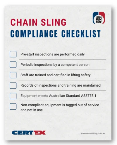 Chain Sling Compliance Checklist