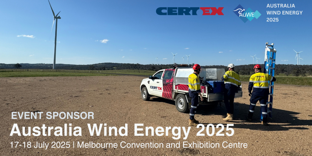 Certex Sponsors the 2025 Australian Wind Energy 2025 Conference Certex Sponsors the 2025 Australian Wind Energy 2025 Conference
